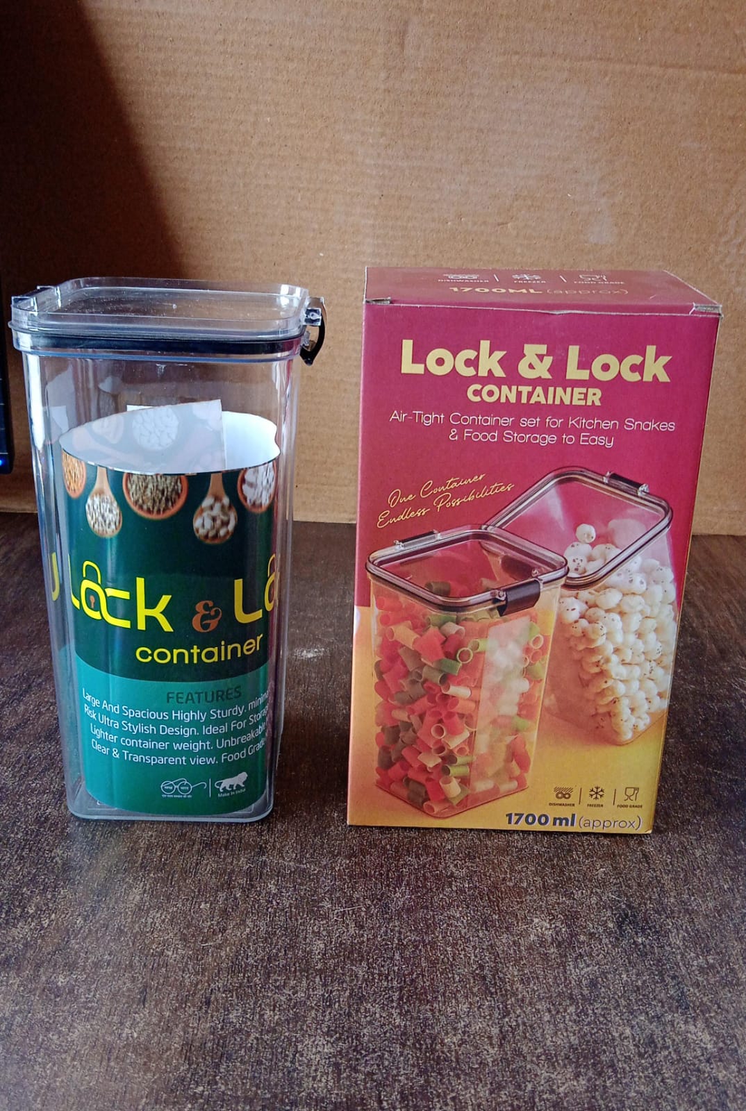 1700 ML Airtight Lock & Lock Plastic Storage Container (1 Pc) 1700 ML Airtight Lock & Lock Plastic Storage Container (1 Pc)